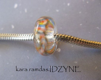 BHB Rainbow Bracelet Bead Big Hole Bead BHB Handmade Bead SRA - fits European Bracelets