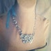 silvery goodness silver vintage floral brooch necklace