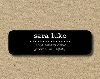 Modern return address labels, personalized address stickers, self-adhesive return address labels - omaha style