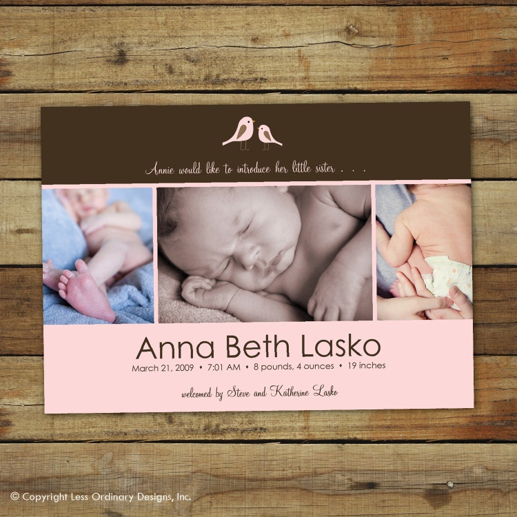 photo birth announcement from siblings new by saralukecreative