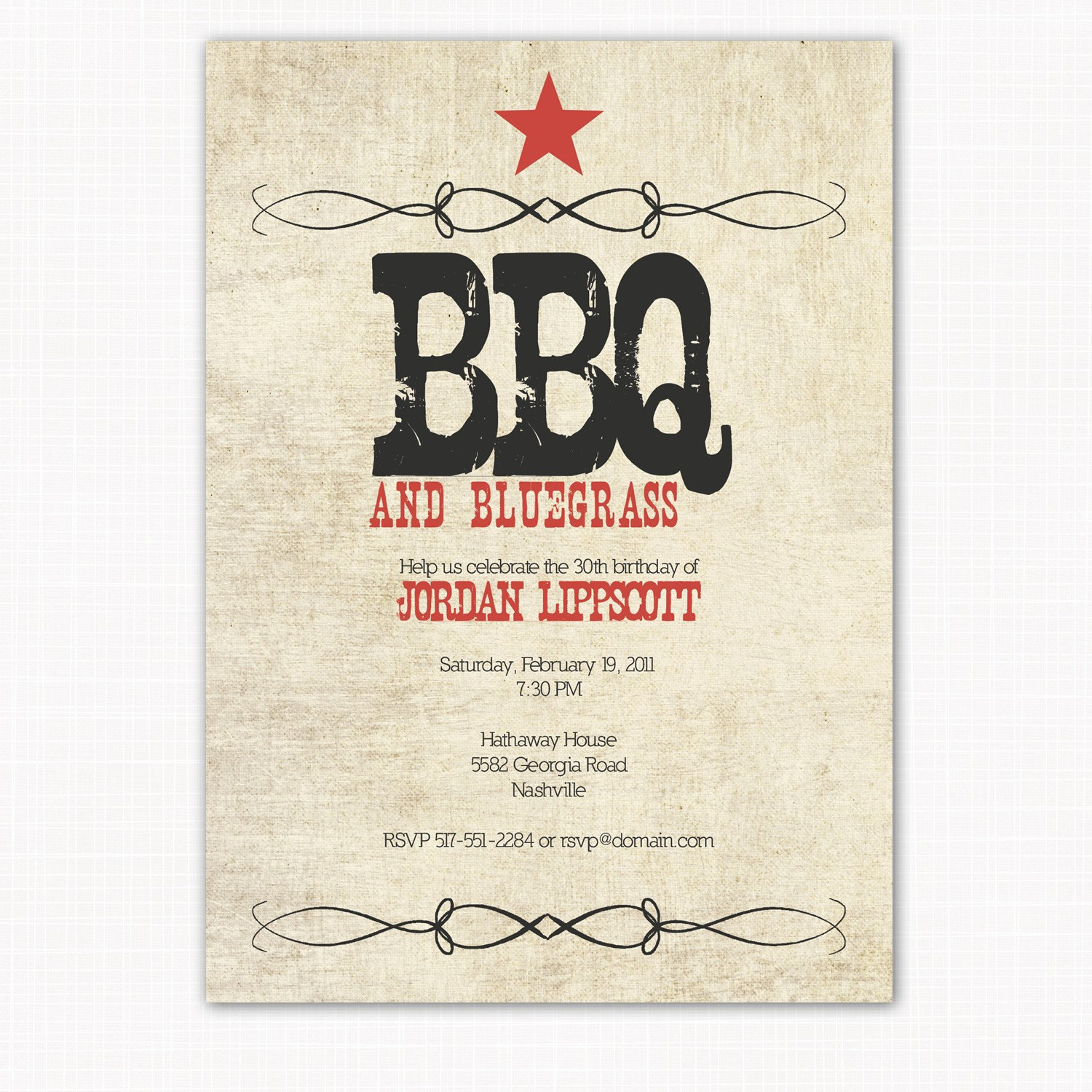 Bbq Themed Invitations 6