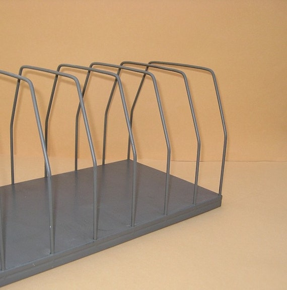 Vintage Industrial File Folder Holder Acorn Company Large