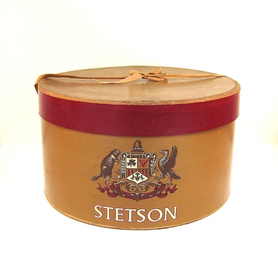 Vintage Stetson Hat Box Stylish Men's Haberdashery