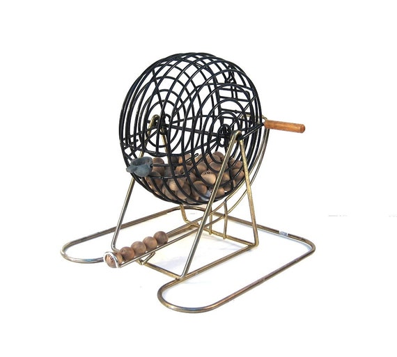 Vintage Bingo Cage with Balls
