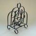 Magazine Rack - Vintage Ornamental Metal with Scroll Design