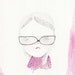 drawing original illustration girl glasses- so i may see/ typhoon haiyan/yolanda relief