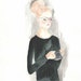 art print girl glasses 8 x 10 -thinking
