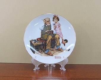 Norman Rockwell Plate The Cobbler