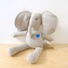 Reserved Small Elephant doll upcycled, eco friendly earth tone linen soft fabric doll natural bubynoa Best Friend