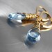 Blue earrings Blue Topaz earrings 14K gold filled - winter wedding december birthstone women fashion turquoise aquamarine gemstone - Naiada