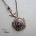 Loreley, Antique Button Necklace with Freshwater Pearl