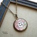 Midnight Sun, Antique Mother of Pearl Button Necklace