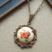 English Garden, Glass Button Cab Necklace
