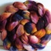 Hand Dyed Polwarth roving for spinning or felting 3.8 Ripe Fruit