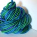 Handspun yarn Thick and Thin merino bulky 1.7oz 64yards Pacific
