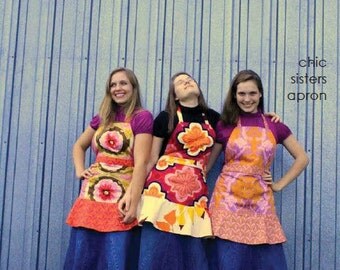 multi-sized chic sisters apron pattern by marie-madeline studio (M066)