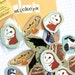 18 Waterproof Bird of Prey Stickers --Eco Friendly--Owls Hawks and more