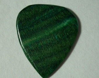 Green Dymondwood Handcrafted Guitar Pick Made To Order