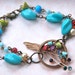 Vintage enamel flower bouquet beaded bracelet. Tiedupmemories