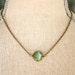 Spring green aqua coin necklace. Tiedupmemories