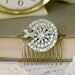 Brilliance. vintage rhinestone hair comb. Tiedupmemories