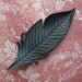 Crow Feather Leather Barrette Or Hair Clip