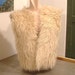 Goathair vest upcycled from vintage rug for medium women and small men