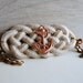 Anchor Bracelet - Nautical Knot Cuff with Vintage Anchor - Summer Fashion Jewelry - Free Shipping in the US