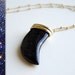Blue Goldstone Tusk Necklace - Handmade Jewelry - Free Shipping in the US - Mother's Day Jewelry