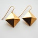 Gold Stud Earrings - Handmade Jewelry - Free Shipping in the US