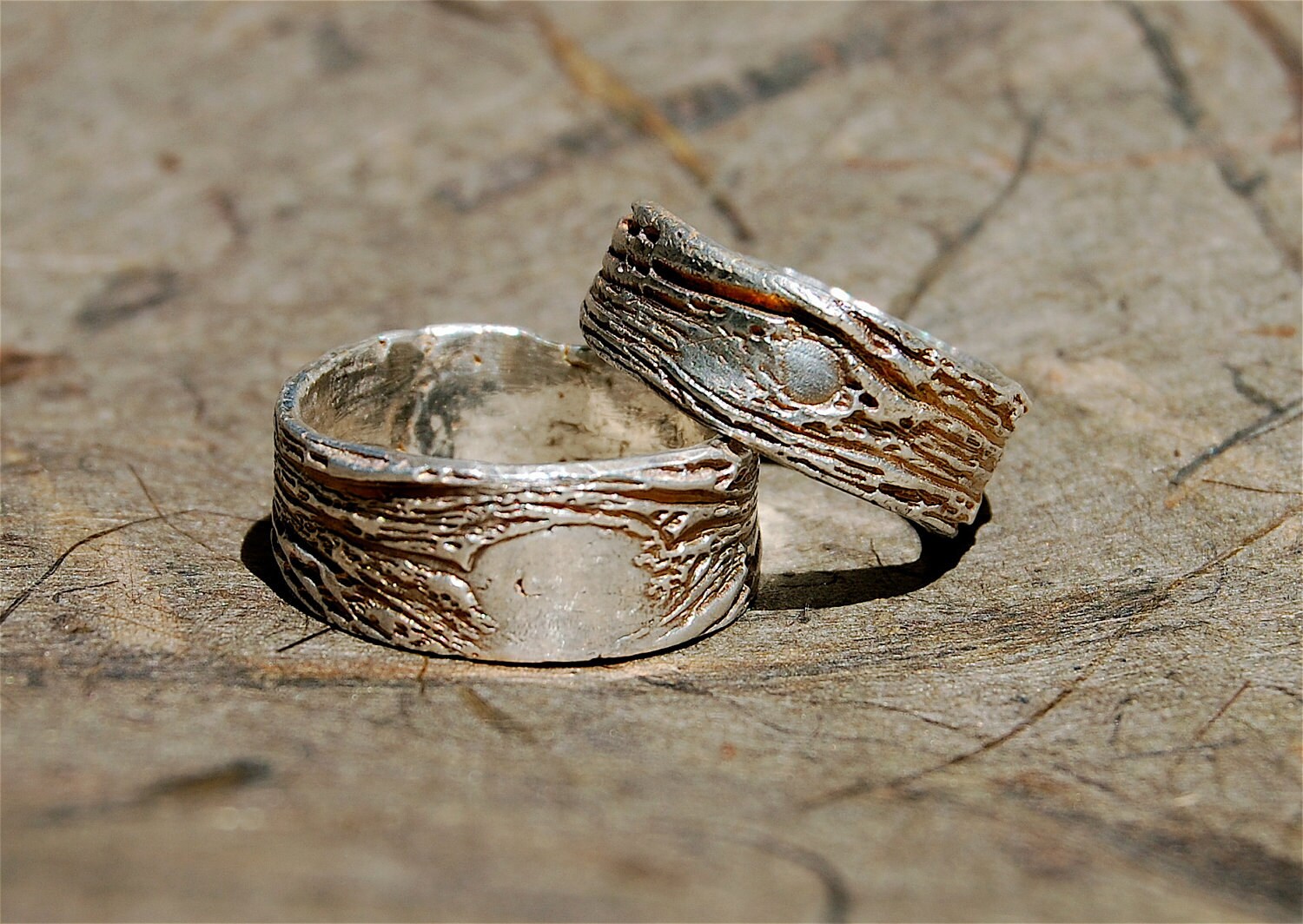 artisan wedding rings and trees