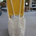 Beige Cotton Mesh Tote Grocery