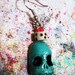 Silly Skull Single ZombieHead Earring