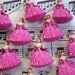 12 Pink Princess mini dolls for embellishing - princesses - marie antoinette