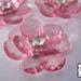 6 - Pastel Pink - beaded flower embellishment - Millinery - Scrapbooking - Jewelry Making
