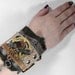 Steampunk Cuff - Industrial OLIVE and BROWN LEATHER Wrist Cuff - Vintage Brass Pocket Watch Wheels... AWESOME GEARS and DRAGONFLY Focals - One of a Kind Adjustable UNISEX PIECE... SO COOL - NEW WEARABLE ART Exclusively by edmdesigns