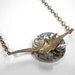 Steampunk Necklace - Vintage Pocket Watch Movement Bird Pendant Necklace - Swallow Sojourn....GORGEOUS...Offered by edmdesigns
