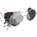Steampunk Goggles Vintage EUROPEAN Steampunk Glasses SMOKE Tinted Lenses RICH Brown Leather Side Shields Amazing Condition by edmdesigns