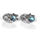 Steampunk Cufflinks Vintage Jewel Watch Cuff Links Aqua Crystals GORGEOUS Wedding Anniversary Gift - Steampunk Jewelry by edmdesigns