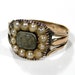 Antique Mourning Ring - Mourning Ring Braided Hair Seed Pearl 10K Gold Dated 1817 - Nearly 200 Years Old - Estate Jewelry by edmdesigns