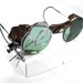 Vintage AMERICAN OPTICAL Steampunk Goggles Glasses with TINTED GLASS and LEATHER SIDE SHIELDS with 2 MAGNIFIER LOUPES - INCREDIBLE LOOKING GOGGLES - Comes with Vintage METAL CASE - edmdesigns Special Offer