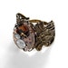 Steampunk Vintage Rose Gold 17 Jewel Swiss Watch Movement Ring - Adjustable FAUNA Motif Design - BEAUTIFUL SWAROVSKI CRYSTAL... Offered by edmdesigns