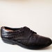 Molly - Vintage Embossed Leather Oxfords by ESPRIT. Size 8.