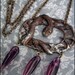 Bronzed Medusa - Art Nouveau Serpent Amulet with antique amethyst glass drops - One of a Kind by Kambriel