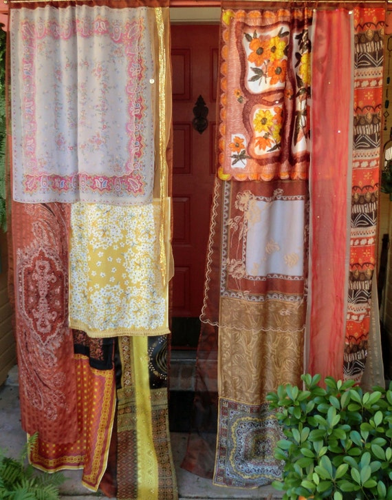 EARTHSONG Handmade Gypsy Curtains Bohemian Global Hippie