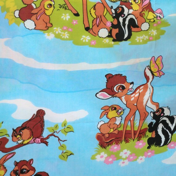 VINTAGE Bambi Curtain or Cotton Fabric