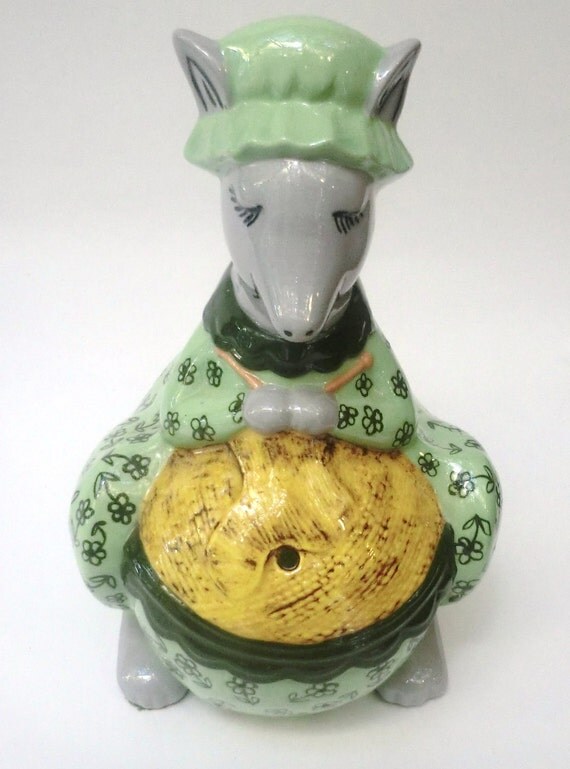 VINTAGE Ceramic String Holder KANGAROO