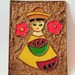 VINTAGE Wall Plaque Little Girl Mod Sixties