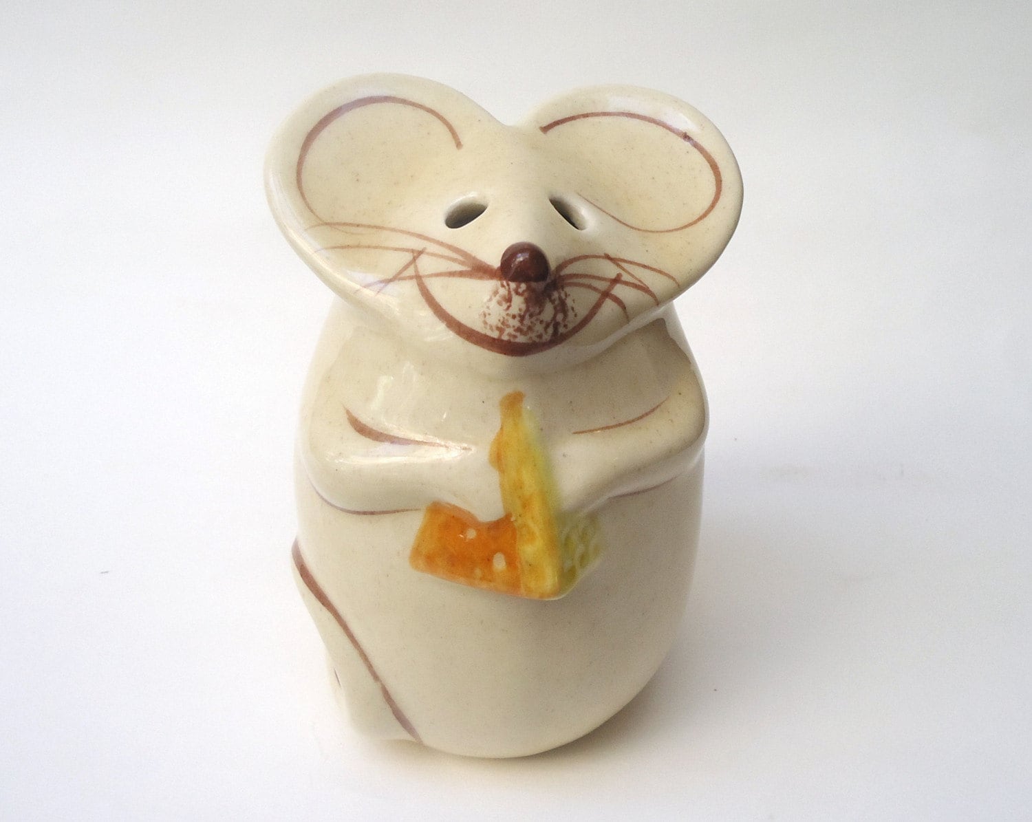 VINTAGE Cute Ceramic MOUSE Cheese Shaker