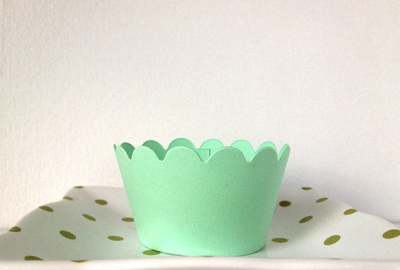 Mint Green Cupcake Wrappers